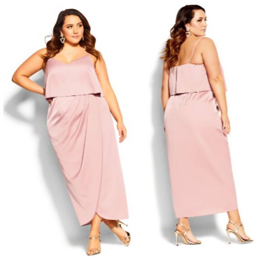 CITY CHIC Women's Frill Evening Dress